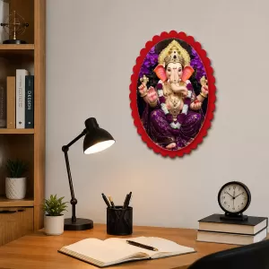 Lord Ganesha Wall Decorative Showpiece 6 X 8 Inch | 4 MM MDF Wooden Glossy Sublimation Print | Back Hook Wall Hanging | Home Temple & Living Room Decor (F58139) Lord Ganesha Wall Decorative Showpiece 6 X 8 Inch | 4 MM MDF Wooden Glossy Sublimation Print | Back Hook Wall Hanging | Home Temple & Living Room Decor (F58139)