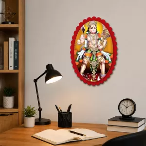 Hanuman Wall Decorative Showpiece 6 X 8 Inch | 4 MM MDF Wooden Glossy Sublimation Print | Back Hook Wall Hanging | Home Temple & Living Room Decor (F58143) Hanuman Wall Decorative Showpiece 6 X 8 Inch | 4 MM MDF Wooden Glossy Sublimation Print | Back Hook Wall Hanging | Home Temple & Living Room Decor (F58143)