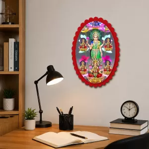 Lakshmi Wall Decorative Showpiece 6 X 8 Inch | 4 MM MDF Wooden Glossy Sublimation Print | Back Hook Wall Hanging | Home Temple & Living Room Decor (F58146) Lakshmi Wall Decorative Showpiece 6 X 8 Inch | 4 MM MDF Wooden Glossy Sublimation Print | Back Hook Wall Hanging | Home Temple & Living Room Decor (F58146)