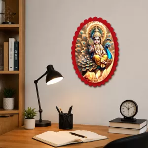 Lord Murugan Wall Decorative Showpiece 6 X 8 Inch | 4 MM MDF Wooden Glossy Sublimation Print | Back Hook Wall Hanging | Home Temple & Living Room Decor (F58159) Lord Murugan Wall Decorative Showpiece 6 X 8 Inch | 4 MM MDF Wooden Glossy Sublimation Print | Back Hook Wall Hanging | Home Temple & Living Room Decor (F58159)