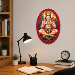 Hanuman Wall Decorative Showpiece 6 X 8 Inch | 4 MM MDF Wooden Glossy Sublimation Print | Back Hook Wall Hanging | Home Temple & Living Room Decor (F58193) Hanuman Wall Decorative Showpiece 6 X 8 Inch | 4 MM MDF Wooden Glossy Sublimation Print | Back Hook Wall Hanging | Home Temple & Living Room Decor (F58193)