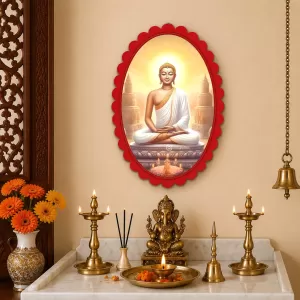 Buddha Wall Decorative Showpiece 6 X 8 Inch | 4 MM MDF Wooden Glossy Sublimation Print | Back Hook Wall Hanging | Home Temple & Living Room Decor (F56948) Buddha Wall Decorative Showpiece 6 X 8 Inch | 4 MM MDF Wooden Glossy Sublimation Print | Back Hook Wall Hanging | Home Temple & Living Room Decor (F56948)