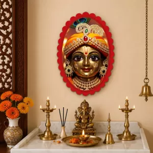 Shree Krishna Wall Decorative Showpiece 6 X 8 Inch | 4 MM MDF Wooden Glossy Sublimation Print | Back Hook Wall Hanging | Home Temple & Living Room Decor (F56966) Shree Krishna Wall Decorative Showpiece 6 X 8 Inch | 4 MM MDF Wooden Glossy Sublimation Print | Back Hook Wall Hanging | Home Temple & Living Room Decor (F56966)