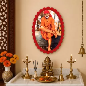 Sai Baba Of Shirdi Wall Decorative Showpiece 6 X 8 Inch | 4 MM MDF Wooden Glossy Sublimation Print | Back Hook Wall Hanging | Home Temple & Living Room Decor (F56969) Sai Baba Of Shirdi Wall Decorative Showpiece 6 X 8 Inch | 4 MM MDF Wooden Glossy Sublimation Print | Back Hook Wall Hanging | Home Temple & Living Room Decor (F56969)