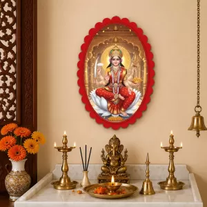 Lakshmi Wall Decorative Showpiece 6 X 8 Inch | 4 MM MDF Wooden Glossy Sublimation Print | Back Hook Wall Hanging | Home Temple & Living Room Decor (F56974) Lakshmi Wall Decorative Showpiece 6 X 8 Inch | 4 MM MDF Wooden Glossy Sublimation Print | Back Hook Wall Hanging | Home Temple & Living Room Decor (F56974)