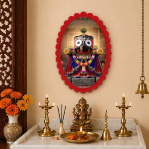 Lord Jagannatha Wall Decorative Showpiece 6 X 8 Inch | 4 MM MDF Wooden Glossy Sublimation Print | Back Hook Wall Hanging | Home Temple & Living Room Decor (F56996) Lord Jagannatha Wall Decorative Showpiece 6 X 8 Inch | 4 MM MDF Wooden Glossy Sublimation Print | Back Hook Wall Hanging | Home Temple & Living Room Decor (F56996)