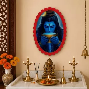 Shiva Wall Decorative Showpiece 6 X 8 Inch | 4 MM MDF Wooden Glossy Sublimation Print | Back Hook Wall Hanging | Home Temple & Living Room Decor (F56998) Shiva Wall Decorative Showpiece 6 X 8 Inch | 4 MM MDF Wooden Glossy Sublimation Print | Back Hook Wall Hanging | Home Temple & Living Room Decor (F56998)