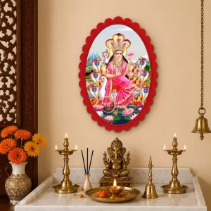 Manasa Devi Wall Decorative Showpiece 6 X 8 Inch | 4 MM MDF Wooden Glossy Sublimation Print | Back Hook Wall Hanging | Home Temple & Living Room Decor (F57018) Manasa Devi Wall Decorative Showpiece 6 X 8 Inch | 4 MM MDF Wooden Glossy Sublimation Print | Back Hook Wall Hanging | Home Temple & Living Room Decor (F57018)