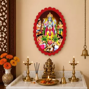 Shree Krishna Wall Decorative Showpiece 6 X 8 Inch | 4 MM MDF Wooden Glossy Sublimation Print | Back Hook Wall Hanging | Home Temple & Living Room Decor (F57020) Shree Krishna Wall Decorative Showpiece 6 X 8 Inch | 4 MM MDF Wooden Glossy Sublimation Print | Back Hook Wall Hanging | Home Temple & Living Room Decor (F57020)