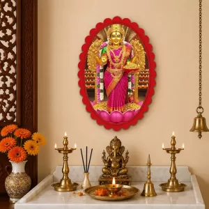Lakshmi Wall Decorative Showpiece 6 X 8 Inch | 4 MM MDF Wooden Glossy Sublimation Print | Back Hook Wall Hanging | Home Temple & Living Room Decor (F57038) Lakshmi Wall Decorative Showpiece 6 X 8 Inch | 4 MM MDF Wooden Glossy Sublimation Print | Back Hook Wall Hanging | Home Temple & Living Room Decor (F57038)