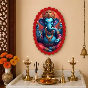 Ganesha Wall Decorative Showpiece 6 X 8 Inch | 4 MM MDF Wooden Glossy Sublimation Print | Back Hook Wall Hanging | Home Temple & Living Room Decor (F57046) Ganesha Wall Decorative Showpiece 6 X 8 Inch | 4 MM MDF Wooden Glossy Sublimation Print | Back Hook Wall Hanging | Home Temple & Living Room Decor (F57046)