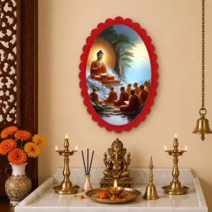 Gautama Buddha Wall Decorative Showpiece 6 X 8 Inch | 4 MM MDF Wooden Glossy Sublimation Print | Back Hook Wall Hanging | Home Temple & Living Room Decor (F57051) Gautama Buddha Wall Decorative Showpiece 6 X 8 Inch | 4 MM MDF Wooden Glossy Sublimation Print | Back Hook Wall Hanging | Home Temple & Living Room Decor (F57051)