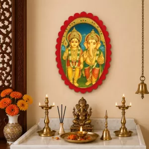Lord Ganesha And Lord Ganesha Wall Decorative Showpiece 6 X 8 Inch | 4 MM MDF Wooden Glossy Sublimation Print | Back Hook Wall Hanging | Home Temple & Living Room Decor (F57053) Lord Ganesha And Lord Ganesha Wall Decorative Showpiece 6 X 8 Inch | 4 MM MDF Wooden Glossy Sublimation Print | Back Hook Wall Hanging | Home Temple & Living Room Decor (F57053)