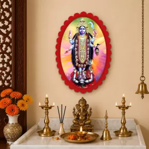 Goddess Kali Wall Decorative Showpiece 6 X 8 Inch | 4 MM MDF Wooden Glossy Sublimation Print | Back Hook Wall Hanging | Home Temple & Living Room Decor (F57055) Goddess Kali Wall Decorative Showpiece 6 X 8 Inch | 4 MM MDF Wooden Glossy Sublimation Print | Back Hook Wall Hanging | Home Temple & Living Room Decor (F57055)