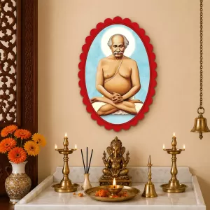Shree Ramkrishna Wall Decorative Showpiece 6 X 8 Inch | 4 MM MDF Wooden Glossy Sublimation Print | Back Hook Wall Hanging | Home Temple & Living Room Decor (F57073) Shree Ramkrishna Wall Decorative Showpiece 6 X 8 Inch | 4 MM MDF Wooden Glossy Sublimation Print | Back Hook Wall Hanging | Home Temple & Living Room Decor (F57073)