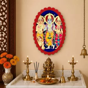 Lord Lord Rama Parivar Wall Decorative Showpiece 6 X 8 Inch | 4 MM MDF Wooden Glossy Sublimation Print | Back Hook Wall Hanging | Home Temple & Living Room Decor (F57076) Lord Lord Rama Parivar Wall Decorative Showpiece 6 X 8 Inch | 4 MM MDF Wooden Glossy Sublimation Print | Back Hook Wall Hanging | Home Temple & Living Room Decor (F57076)