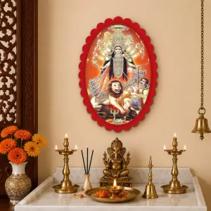 Goddess Kali Wall Decorative Showpiece 6 X 8 Inch | 4 MM MDF Wooden Glossy Sublimation Print | Back Hook Wall Hanging | Home Temple & Living Room Decor (F57101) Goddess Kali Wall Decorative Showpiece 6 X 8 Inch | 4 MM MDF Wooden Glossy Sublimation Print | Back Hook Wall Hanging | Home Temple & Living Room Decor (F57101)