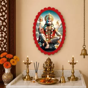 Hanuman Wall Decorative Showpiece 6 X 8 Inch | 4 MM MDF Wooden Glossy Sublimation Print | Back Hook Wall Hanging | Home Temple & Living Room Decor (F57133) Hanuman Wall Decorative Showpiece 6 X 8 Inch | 4 MM MDF Wooden Glossy Sublimation Print | Back Hook Wall Hanging | Home Temple & Living Room Decor (F57133)