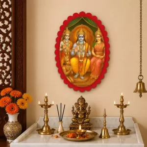 Lord Ram Darbar Wall Decorative Showpiece 6 X 8 Inch | 4 MM MDF Wooden Glossy Sublimation Print | Back Hook Wall Hanging | Home Temple & Living Room Decor (F57140) Lord Ram Darbar Wall Decorative Showpiece 6 X 8 Inch | 4 MM MDF Wooden Glossy Sublimation Print | Back Hook Wall Hanging | Home Temple & Living Room Decor (F57140)
