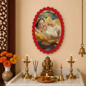 Baby Krishna Wall Decorative Showpiece 6 X 8 Inch | 4 MM MDF Wooden Glossy Sublimation Print | Back Hook Wall Hanging | Home Temple & Living Room Decor (F57147) Baby Krishna Wall Decorative Showpiece 6 X 8 Inch | 4 MM MDF Wooden Glossy Sublimation Print | Back Hook Wall Hanging | Home Temple & Living Room Decor (F57147)