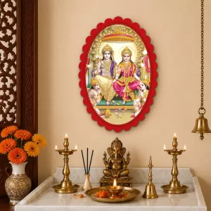 Lord Ram Darbar Wall Decorative Showpiece 6 X 8 Inch | 4 MM MDF Wooden Glossy Sublimation Print | Back Hook Wall Hanging | Home Temple & Living Room Decor (F57183) Lord Ram Darbar Wall Decorative Showpiece 6 X 8 Inch | 4 MM MDF Wooden Glossy Sublimation Print | Back Hook Wall Hanging | Home Temple & Living Room Decor (F57183)