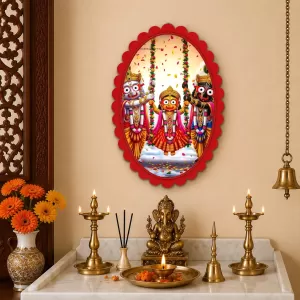 Lord Jagannatha Wall Decorative Showpiece 6 X 8 Inch | 4 MM MDF Wooden Glossy Sublimation Print | Back Hook Wall Hanging | Home Temple & Living Room Decor (F57188) Lord Jagannatha Wall Decorative Showpiece 6 X 8 Inch | 4 MM MDF Wooden Glossy Sublimation Print | Back Hook Wall Hanging | Home Temple & Living Room Decor (F57188)