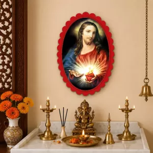 Jesus Christ Wall Decorative Showpiece 6 X 8 Inch | 4 MM MDF Wooden Glossy Sublimation Print | Back Hook Wall Hanging | Home Temple & Living Room Decor (F57205) Jesus Christ Wall Decorative Showpiece 6 X 8 Inch | 4 MM MDF Wooden Glossy Sublimation Print | Back Hook Wall Hanging | Home Temple & Living Room Decor (F57205)