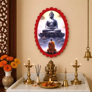 Gautama Buddha Wall Decorative Showpiece 6 X 8 Inch | 4 MM MDF Wooden Glossy Sublimation Print | Back Hook Wall Hanging | Home Temple & Living Room Decor (F57208) Gautama Buddha Wall Decorative Showpiece 6 X 8 Inch | 4 MM MDF Wooden Glossy Sublimation Print | Back Hook Wall Hanging | Home Temple & Living Room Decor (F57208)