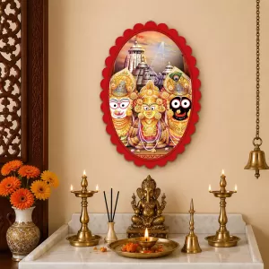 Lord Jagannath Wall Decorative Showpiece 6 X 8 Inch | 4 MM MDF Wooden Glossy Sublimation Print | Back Hook Wall Hanging | Home Temple & Living Room Decor (F57213) Lord Jagannath Wall Decorative Showpiece 6 X 8 Inch | 4 MM MDF Wooden Glossy Sublimation Print | Back Hook Wall Hanging | Home Temple & Living Room Decor (F57213)