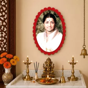 Lata Mangeshkar Wall Decorative Showpiece 6 X 8 Inch | 4 MM MDF Wooden Glossy Sublimation Print | Back Hook Wall Hanging | Home Temple & Living Room Decor (F57220) Lata Mangeshkar Wall Decorative Showpiece 6 X 8 Inch | 4 MM MDF Wooden Glossy Sublimation Print | Back Hook Wall Hanging | Home Temple & Living Room Decor (F57220)