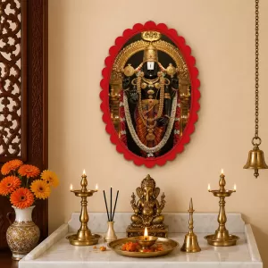 Venkateswara Wall Decorative Showpiece 6 X 8 Inch | 4 MM MDF Wooden Glossy Sublimation Print | Back Hook Wall Hanging | Home Temple & Living Room Decor (F57233) Venkateswara Wall Decorative Showpiece 6 X 8 Inch | 4 MM MDF Wooden Glossy Sublimation Print | Back Hook Wall Hanging | Home Temple & Living Room Decor (F57233)