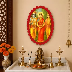 Lord Ram Darbar Wall Decorative Showpiece 6 X 8 Inch | 4 MM MDF Wooden Glossy Sublimation Print | Back Hook Wall Hanging | Home Temple & Living Room Decor (F57252) Lord Ram Darbar Wall Decorative Showpiece 6 X 8 Inch | 4 MM MDF Wooden Glossy Sublimation Print | Back Hook Wall Hanging | Home Temple & Living Room Decor (F57252)