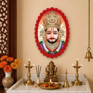 Khatu Shyam Wall Decorative Showpiece 6 X 8 Inch | 4 MM MDF Wooden Glossy Sublimation Print | Back Hook Wall Hanging | Home Temple & Living Room Decor (F57253) Khatu Shyam Wall Decorative Showpiece 6 X 8 Inch | 4 MM MDF Wooden Glossy Sublimation Print | Back Hook Wall Hanging | Home Temple & Living Room Decor (F57253)