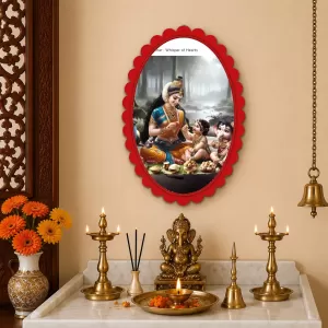 Yashoda And Shree Krishna Wall Decorative Showpiece 6 X 8 Inch | 4 MM MDF Wooden Glossy Sublimation Print | Back Hook Wall Hanging | Home Temple & Living Room Decor (F57255) Yashoda And Shree Krishna Wall Decorative Showpiece 6 X 8 Inch | 4 MM MDF Wooden Glossy Sublimation Print | Back Hook Wall Hanging | Home Temple & Living Room Decor (F57255)