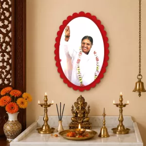 Amma (Mata Amritanandamayi) Wall Decorative Showpiece 6 X 8 Inch | 4 MM MDF Wooden Glossy Sublimation Print | Back Hook Wall Hanging | Home Temple & Living Room Decor (F57276) Amma (Mata Amritanandamayi) Wall Decorative Showpiece 6 X 8 Inch | 4 MM MDF Wooden Glossy Sublimation Print | Back Hook Wall Hanging | Home Temple & Living Room Decor (F57276)