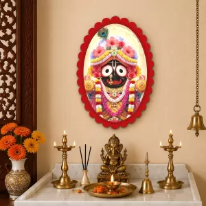 Lord Jagannatha Wall Decorative Showpiece 6 X 8 Inch | 4 MM MDF Wooden Glossy Sublimation Print | Back Hook Wall Hanging | Home Temple & Living Room Decor (F57286) Lord Jagannatha Wall Decorative Showpiece 6 X 8 Inch | 4 MM MDF Wooden Glossy Sublimation Print | Back Hook Wall Hanging | Home Temple & Living Room Decor (F57286)