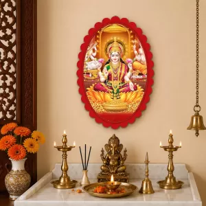 Lakshmi Wall Decorative Showpiece 6 X 8 Inch | 4 MM MDF Wooden Glossy Sublimation Print | Back Hook Wall Hanging | Home Temple & Living Room Decor (F57295) Lakshmi Wall Decorative Showpiece 6 X 8 Inch | 4 MM MDF Wooden Glossy Sublimation Print | Back Hook Wall Hanging | Home Temple & Living Room Decor (F57295)
