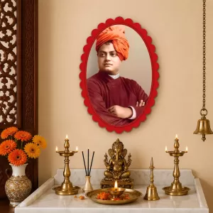 Swami Vivekananda Wall Decorative Showpiece 6 X 8 Inch | 4 MM MDF Wooden Glossy Sublimation Print | Back Hook Wall Hanging | Home Temple & Living Room Decor (F57307) Swami Vivekananda Wall Decorative Showpiece 6 X 8 Inch | 4 MM MDF Wooden Glossy Sublimation Print | Back Hook Wall Hanging | Home Temple & Living Room Decor (F57307)