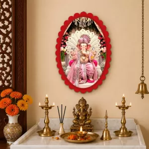 Lord Ganesha Wall Decorative Showpiece 6 X 8 Inch | 4 MM MDF Wooden Glossy Sublimation Print | Back Hook Wall Hanging | Home Temple & Living Room Decor (F57310) Lord Ganesha Wall Decorative Showpiece 6 X 8 Inch | 4 MM MDF Wooden Glossy Sublimation Print | Back Hook Wall Hanging | Home Temple & Living Room Decor (F57310)