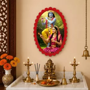Shree Krishna Wall Decorative Showpiece 6 X 8 Inch | 4 MM MDF Wooden Glossy Sublimation Print | Back Hook Wall Hanging | Home Temple & Living Room Decor (F57316) Shree Krishna Wall Decorative Showpiece 6 X 8 Inch | 4 MM MDF Wooden Glossy Sublimation Print | Back Hook Wall Hanging | Home Temple & Living Room Decor (F57316)