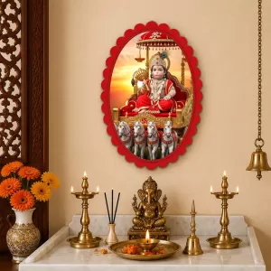 Lord Shree Krishna Wall Decorative Showpiece 6 X 8 Inch | 4 MM MDF Wooden Glossy Sublimation Print | Back Hook Wall Hanging | Home Temple & Living Room Decor (F57337) Lord Shree Krishna Wall Decorative Showpiece 6 X 8 Inch | 4 MM MDF Wooden Glossy Sublimation Print | Back Hook Wall Hanging | Home Temple & Living Room Decor (F57337)