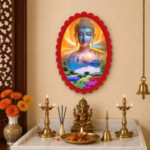 Gautama Buddha Wall Decorative Showpiece 6 X 8 Inch | 4 MM MDF Wooden Glossy Sublimation Print | Back Hook Wall Hanging | Home Temple & Living Room Decor (F57338) Gautama Buddha Wall Decorative Showpiece 6 X 8 Inch | 4 MM MDF Wooden Glossy Sublimation Print | Back Hook Wall Hanging | Home Temple & Living Room Decor (F57338)