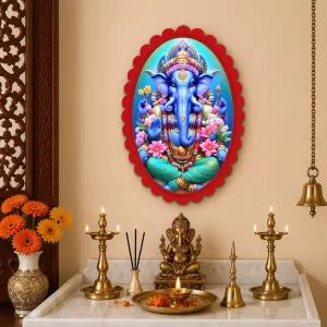 Ganesha Wall Decorative Showpiece 6 X 8 Inch | 4 MM MDF Wooden Glossy Sublimation Print | Back Hook Wall Hanging | Home Temple & Living Room Decor (F57401) Ganesha Wall Decorative Showpiece 6 X 8 Inch | 4 MM MDF Wooden Glossy Sublimation Print | Back Hook Wall Hanging | Home Temple & Living Room Decor (F57401)