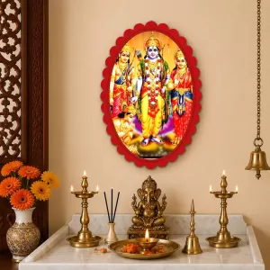 Lord Ram Darbar Wall Decorative Showpiece 6 X 8 Inch | 4 MM MDF Wooden Glossy Sublimation Print | Back Hook Wall Hanging | Home Temple & Living Room Decor (F57405) Lord Ram Darbar Wall Decorative Showpiece 6 X 8 Inch | 4 MM MDF Wooden Glossy Sublimation Print | Back Hook Wall Hanging | Home Temple & Living Room Decor (F57405)
