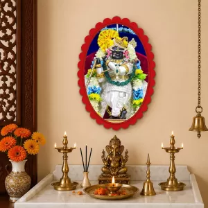 Shree Krishna Wall Decorative Showpiece 6 X 8 Inch | 4 MM MDF Wooden Glossy Sublimation Print | Back Hook Wall Hanging | Home Temple & Living Room Decor (F57417) Shree Krishna Wall Decorative Showpiece 6 X 8 Inch | 4 MM MDF Wooden Glossy Sublimation Print | Back Hook Wall Hanging | Home Temple & Living Room Decor (F57417)