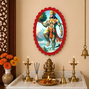 Hanuman Wall Decorative Showpiece 6 X 8 Inch | 4 MM MDF Wooden Glossy Sublimation Print | Back Hook Wall Hanging | Home Temple & Living Room Decor (F57444) Hanuman Wall Decorative Showpiece 6 X 8 Inch | 4 MM MDF Wooden Glossy Sublimation Print | Back Hook Wall Hanging | Home Temple & Living Room Decor (F57444)