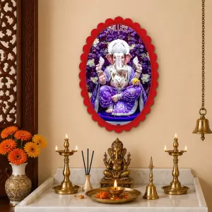 Lord Ganesha Wall Decorative Showpiece 6 X 8 Inch | 4 MM MDF Wooden Glossy Sublimation Print | Back Hook Wall Hanging | Home Temple & Living Room Decor (F57449) Lord Ganesha Wall Decorative Showpiece 6 X 8 Inch | 4 MM MDF Wooden Glossy Sublimation Print | Back Hook Wall Hanging | Home Temple & Living Room Decor (F57449)