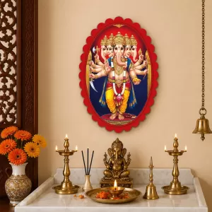 Ganesha Wall Decorative Showpiece 6 X 8 Inch | 4 MM MDF Wooden Glossy Sublimation Print | Back Hook Wall Hanging | Home Temple & Living Room Decor (F57462) Ganesha Wall Decorative Showpiece 6 X 8 Inch | 4 MM MDF Wooden Glossy Sublimation Print | Back Hook Wall Hanging | Home Temple & Living Room Decor (F57462)