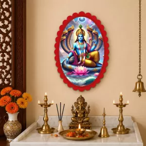 Lord Ganesha Wall Decorative Showpiece 6 X 8 Inch | 4 MM MDF Wooden Glossy Sublimation Print | Back Hook Wall Hanging | Home Temple & Living Room Decor (F57474) Lord Ganesha Wall Decorative Showpiece 6 X 8 Inch | 4 MM MDF Wooden Glossy Sublimation Print | Back Hook Wall Hanging | Home Temple & Living Room Decor (F57474)