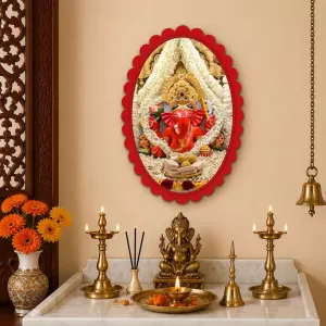 Lord Ganesha Wall Decorative Showpiece 6 X 8 Inch | 4 MM MDF Wooden Glossy Sublimation Print | Back Hook Wall Hanging | Home Temple & Living Room Decor (F57478) Lord Ganesha Wall Decorative Showpiece 6 X 8 Inch | 4 MM MDF Wooden Glossy Sublimation Print | Back Hook Wall Hanging | Home Temple & Living Room Decor (F57478)